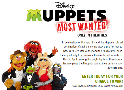Muppets Most Wanted Sweepstakes