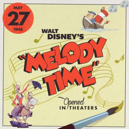 Walt Disney's "Melody Time" opened in theaters in 1948.