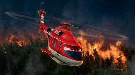 Blade Ranger (voice of Ed Harris), a veteran fire-and-rescue helicopter, heads up the Piston Peak Air Attack team.