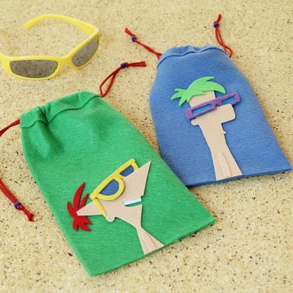 TMSM Summer Craft: Phineas And Ferb Felt Sunglasses Case