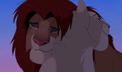 Simba-and-Nala-share-a-sweet-moment-in-The-Lion-King