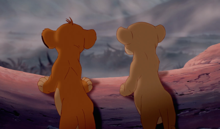 Simba-and-Nala-visit-the-elephant-graveyard-in-The-Lion-King