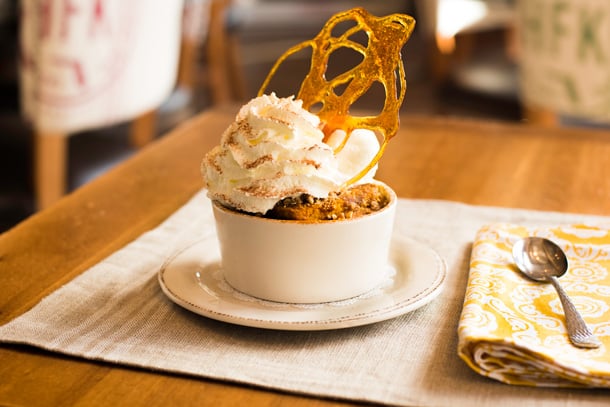 Pumpkin Bread Pudding at Chef Art Smith's Homecomin' in Disney Springs