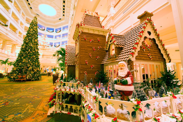 Gingerbread House and Christmas Tree at Disney’s Grand Floridian Resort & Spa
