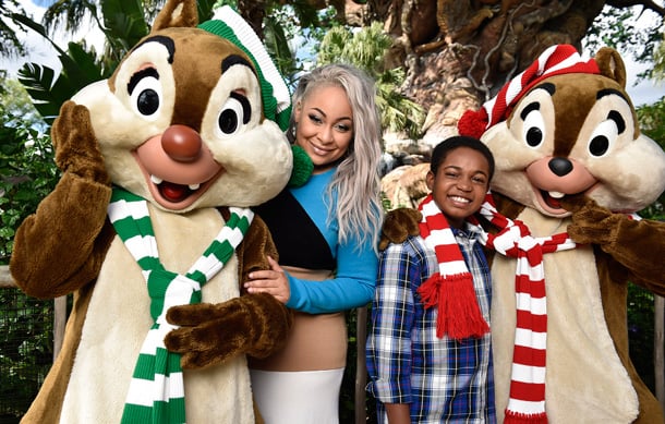 Raven-Symoné and Issac Ryan Brown kick off the “Disney Parks Presents a Disney Channel Holiday Celebration”