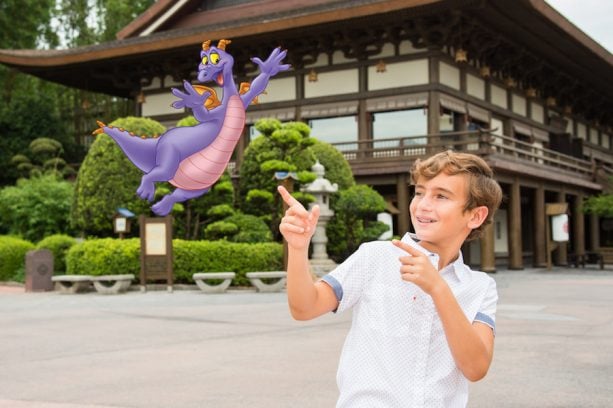 Figment Magic Shot from Disney PhotoPass at the World Showcase in Epcot