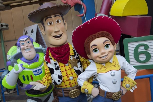Buzz Lightyear, Woody, and Jessie at Disney's Hollywood Studios