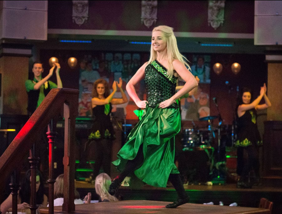 Irish dancers perform at Raglan Road Irish Pub and Restaurant at Disney Springs