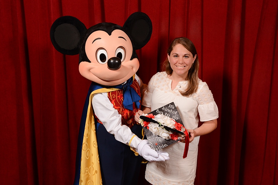 Mickey Mouse and graduate, Walt Disney World