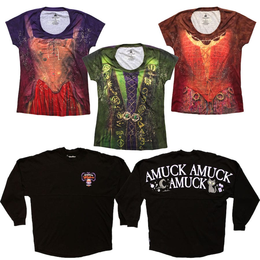 Sanderson Sisters-Inspired T-Shirts and 'Hocus Pocus'- Inspired black-colored Spirit Jersey