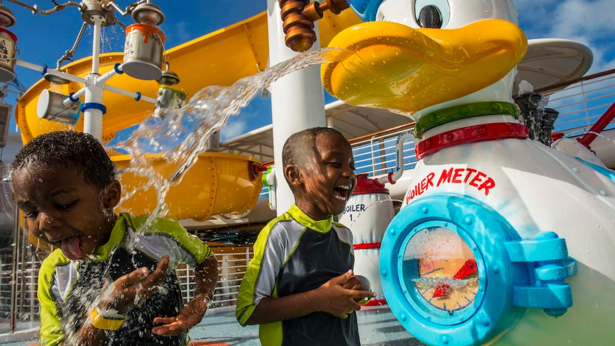 The AquaLab water playground on the Disney Magic