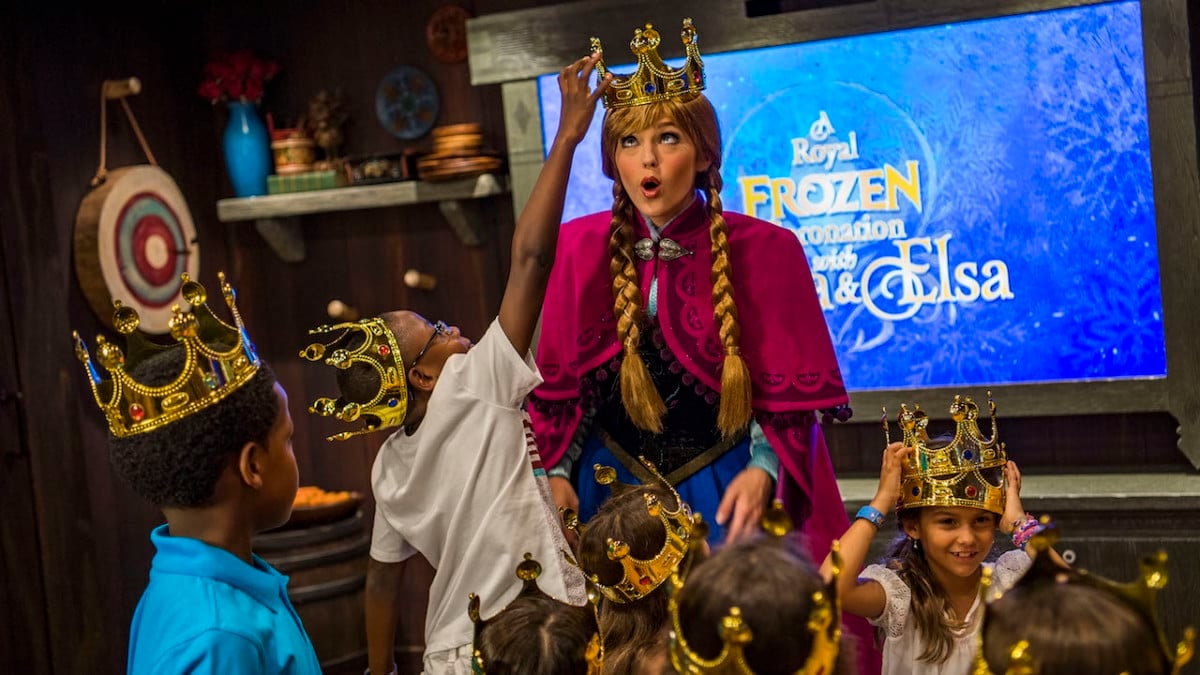 Exclusively on the Disney Wonder, young guests prepare a special coronation for the royal sisters of Arendelle in the Oceaneer Club and Oceaneer Lab