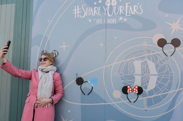 #ShareYourEars wall at Disneyland Paris Park