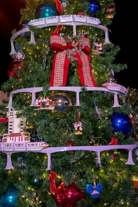Walt Disney World Theme Parks Tree on The Disney Springs Christmas Tree Trail