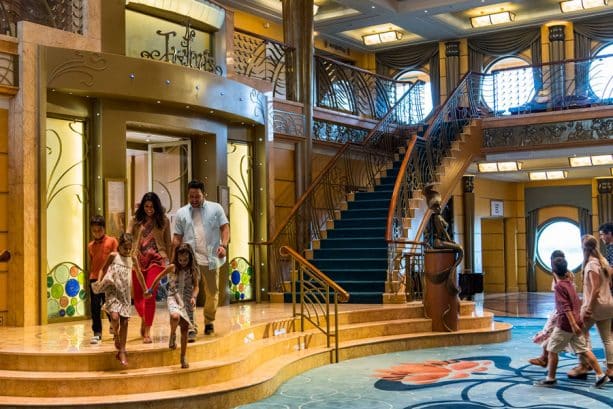 Disney Wonder atrium lobby