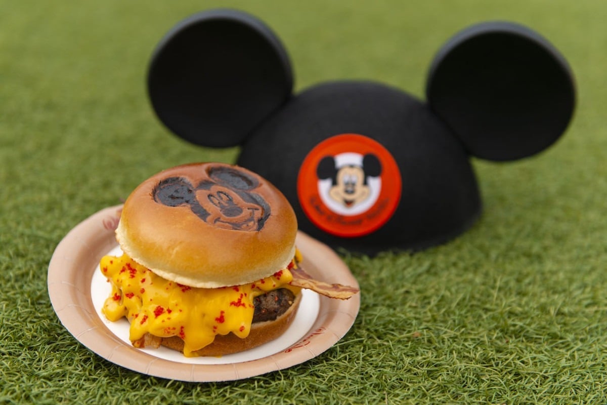 Mickey Burger from Cosmic Ray’s Starlight Café for Mickey & Minnie’s Surprise Celebration at Magic Kingdom Park