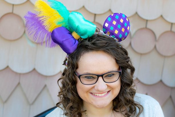 Mardi Gras-inspired Minnie Mouse ears