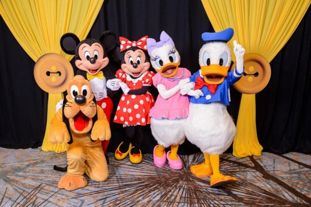Mickey Mouse, Minnie Mouse, Pluto, Donald Duck and Daisy Duck