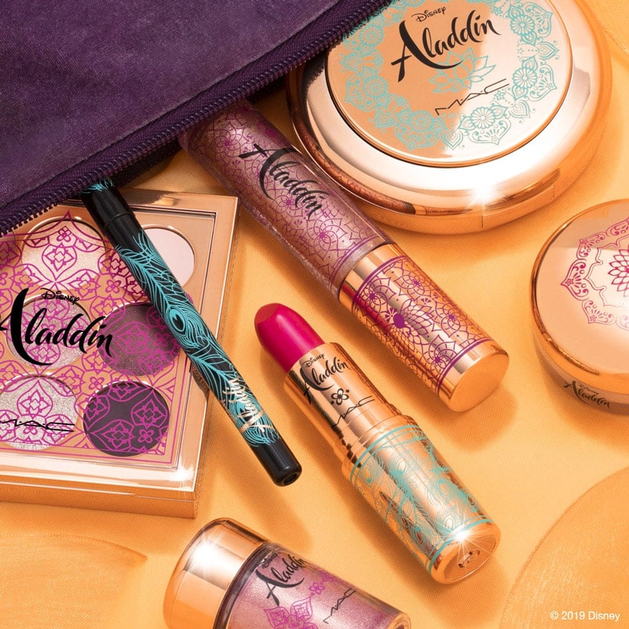 Variety of products from the Disney Aladdin Collection by M•A•C Cosmetics