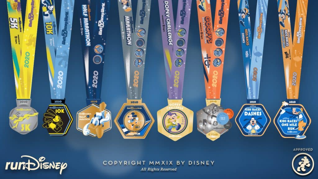 runDisney 2020 Walt Disney World Marathon Weekend Medal Designs