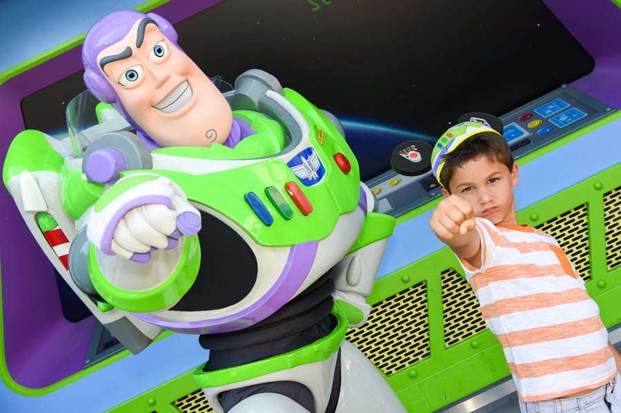Meeting Buzz Lightyear at Magic Kingdom Park