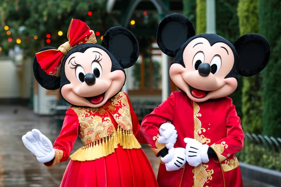 Mickey Mouse and Minnie Mouse Kick Off Lunar New Year in Designer Outfits