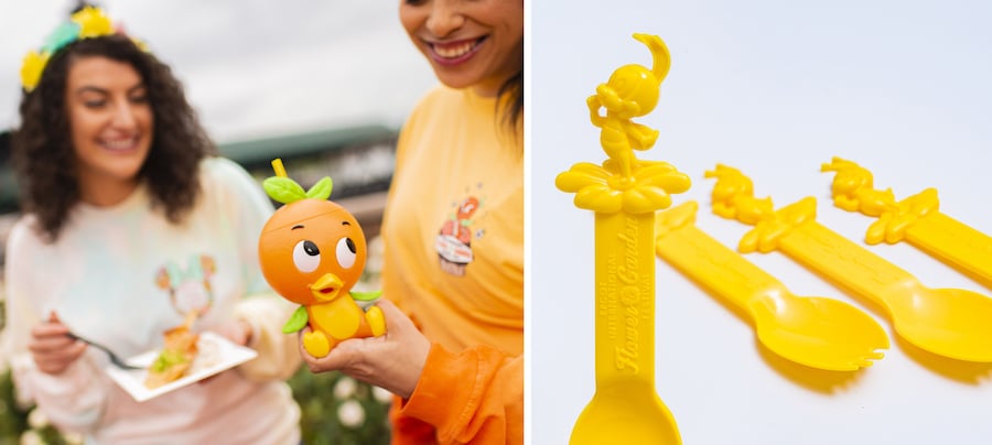 Orange Bird Sipper and Spike the Bee Spork for the 2020 Epcot International Flower & Garden Festival
