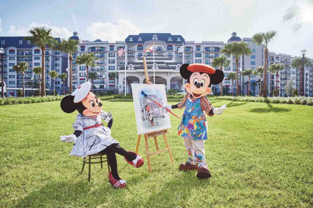 Mickey and Minnie Mouse at Disney’s Riviera Resort at Walt Disney World Resort