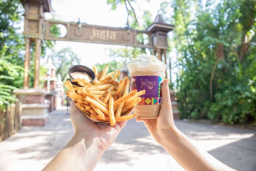 Frozen Cappuccino Dream from Joffrey's and Mr. Kamal's Seasoned Fries