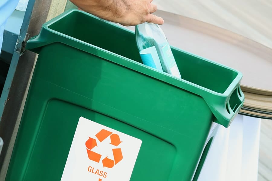 Recycling bin for glass at Walt Disney World