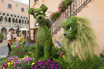 Lady and the Tramp Topiaries