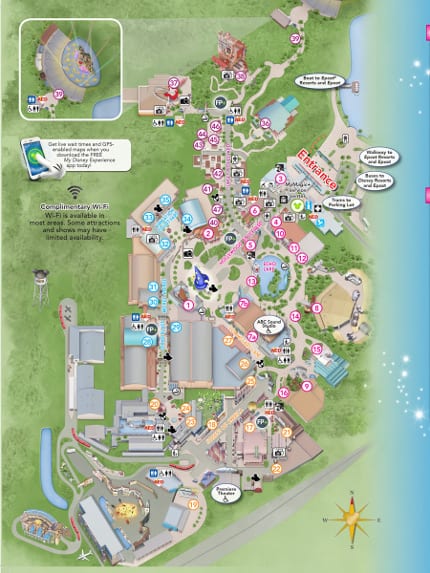 Disney Hollywood Studios Park Map