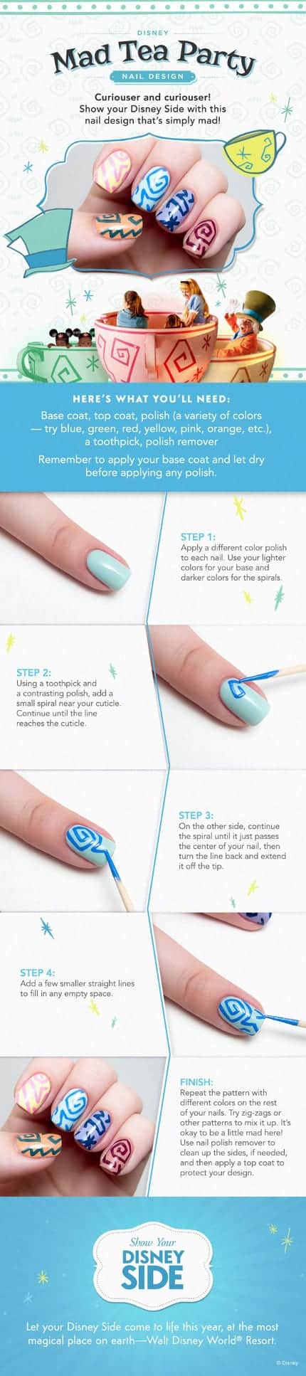 Nail Tutorial Mad Tea Party