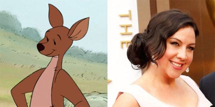 She’s behind the songs of Frozen, but you might have not known that Kristen Anderson-Lopez voiced Kanga in 2011’s Winnie the Pooh. She and her husband Bobby Lopez also wrote songs for that movie as well.