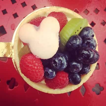 The only thing better than a sweet biscuit atop a fruit tart is a Mickey-shaped sweet biscuit atop a fruit tart. Bonus: This dessert has fruit, so it’s healthy. Right? Riiiiiiiiiight. Take a bite at: BoardWalk Bakery (Walt Disney World Resort)