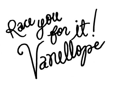 Vanellope’s autograph reminds us a lot of how our handwriting looked when we were first learning cursive. Uneven spacing. Inconsistent sizing. A little bit, dare we say, glitchy. But hey, cursive is hard for adults too, so kudos to her for writing legibly. Her handwriting is big and bold, meaning she’s confident on and off the racetrack. The letters all have rounded edges — a sign of artistic ability and creativity. After all, haven’t you seen the racecar she designed?