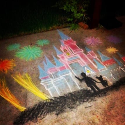 The “Partners” statue is depicted in silhouette against fireworks – and @victoria_rangel_ even included a hidden Mickey!