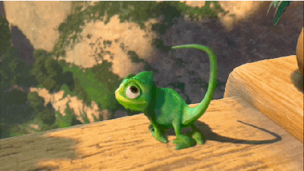 Pascal-pointing-his-tail-in-Tangled