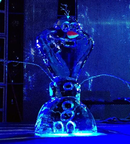 Olaf Ice Sculpture Frozen Fun