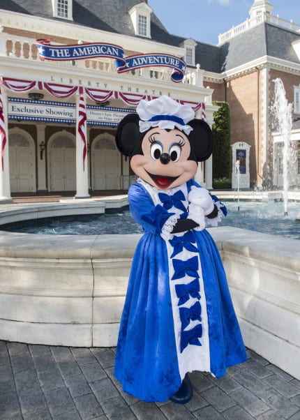 Minnie Mouse Showcases Her Patriotic Spirit at The American Adventure in Epcot