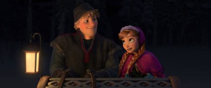Anna and Kristoff on the Sleigh Frozen