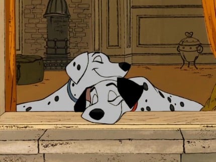 Pongo and Perdita napping