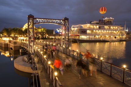 The new Village Causeway at Downtown Disney provides guests with another path of travel through the Marketplace, connecting the area near The LEGO Store across the water to Rainforest Café. With beautiful brickwork and handsome arches, the bridge houses four new freestanding retail locations: Flour & Sugar, Icon Jewellery by Bico, Kate & Leo and Florida Bath Co. Downtown Disney is currently undergoing the largest expansion in its history, to be renamed and re-imagined as Disney Springs, an exciting new waterfront district for exceptional dining, shopping and entertainment at Walt Disney World Resort in Lake Buena Vista, Fla. (David Roark, photographer)