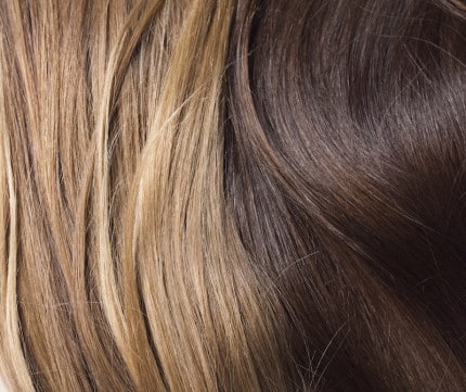 Natural blond and brown hair