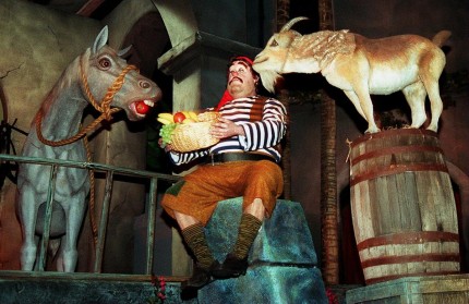 One of the Characters in the"Pirates of the Caribbean" attraction sculpted by Disney Legend Blaine Gibson. Photo by Bruce Chambers, Staff Photographer