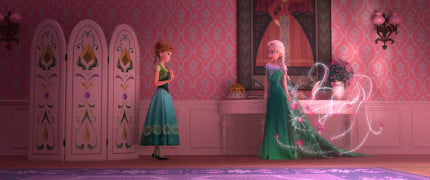 ALL DRESSED UP — Elsa celebrates Anna's birthday by throwing a party full of surprises and presents, including summer dresses, until Elsa's icy powers have a few unintended consequences. The all-new Walt Disney Animation Studios short "Frozen Fever" opens in front of "Cinderella" on March 13, 2015. ©2015 Disney. All Rights Reserved.