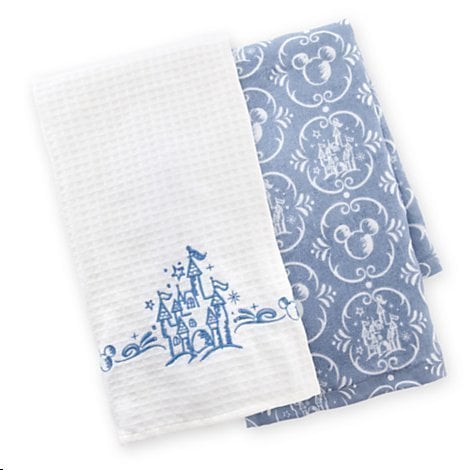 Disney kitchen set of 3 towels with the princess castle an mickey on them,  Kitchen decor