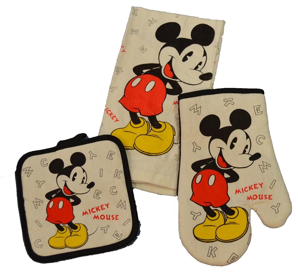 Disney Kitchen Towels - Retro Magic Kingdom Map Icons - Set of 2