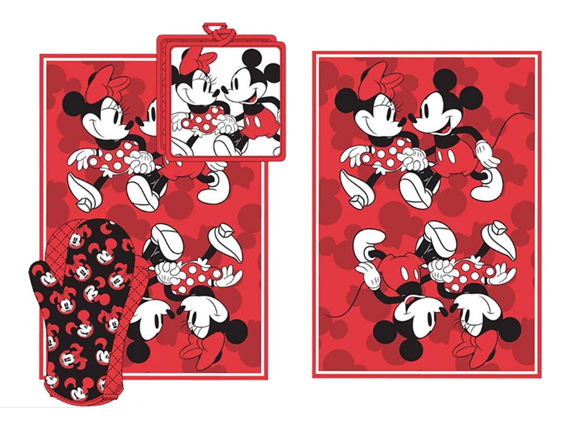 Disney Kitchen Towel Set - Colorful Mickey and Pals Cuties