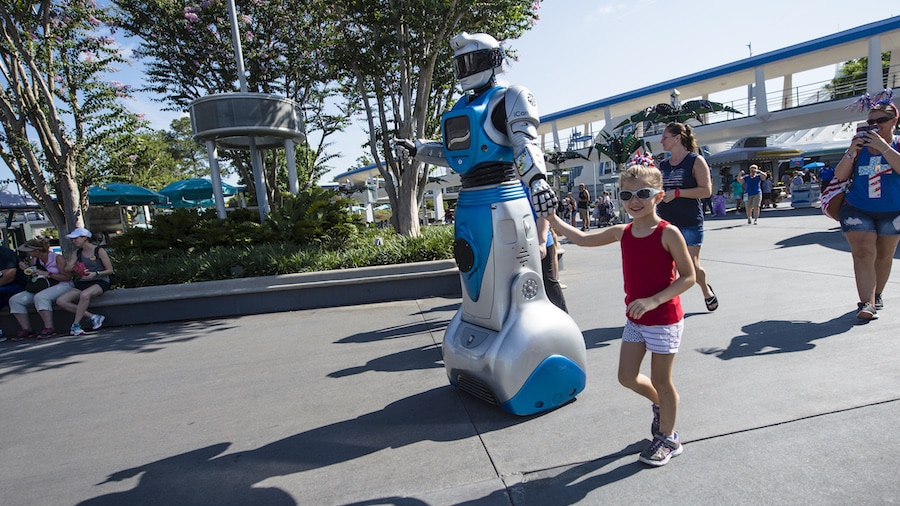 Spot iCan the Showbot in Tomorrowland at Magic Kingdom Park